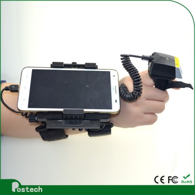 FS02 Warehouse finger wearable Bluetooth QR code 2D barcode Scanner for Win10/Android/for iPhone/for iPad/Table